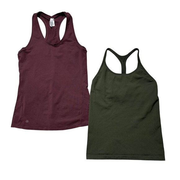 Athleta Bundle Women's Sz M Seamless Tank - Picture 1 of 8